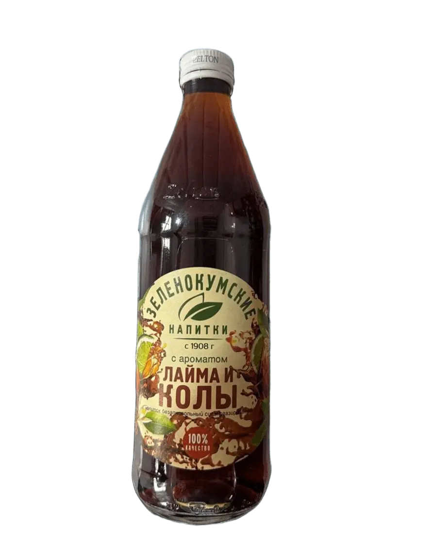 Зеленокумский газ напиток лайм и кола 0,5л, стекло