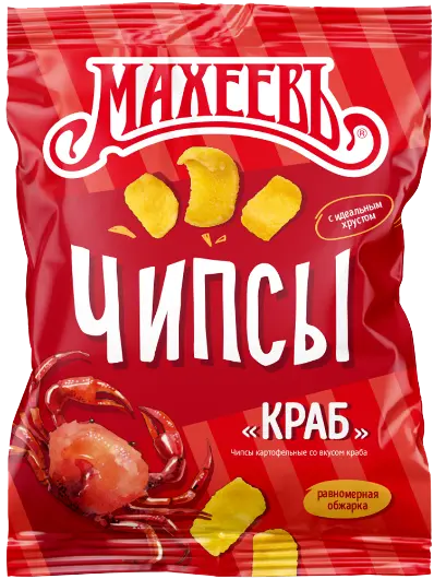 Чипсы "Махеев" со вкусом краба 130гр