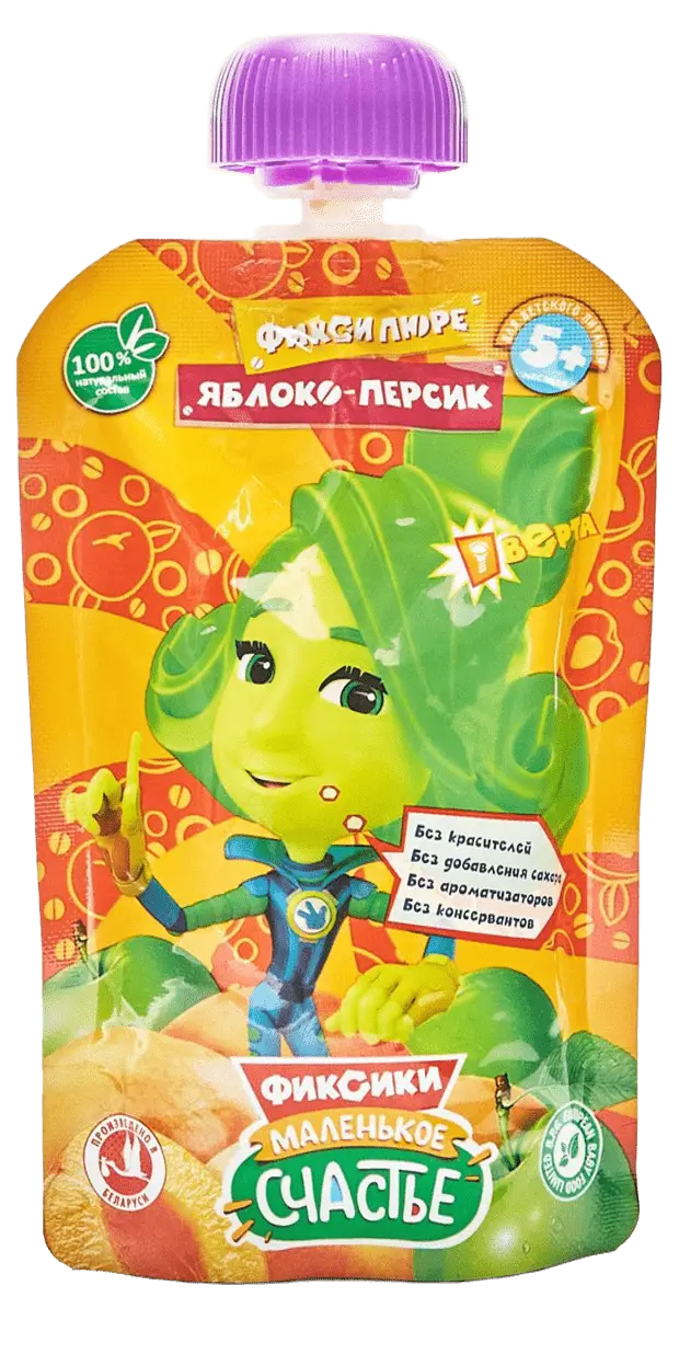 Пюре "Фиксики" Яблоко-персик