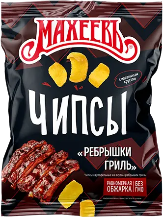 Чипсы "Махеев" ребрышки гриль 80 г