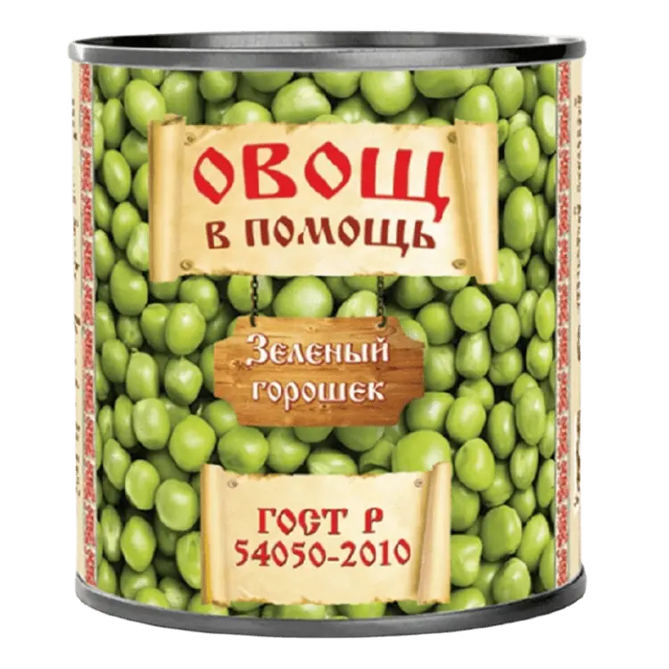 Горошек зеленый "Овощ в помощь"  420г ж/б