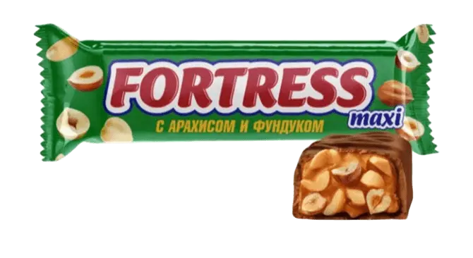 Батончик "Fortess" с арахисом и фундуком 25гр