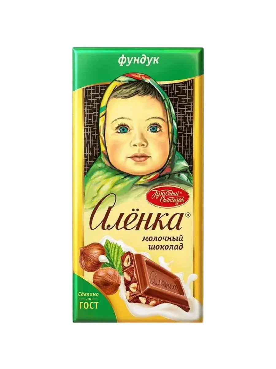 Шоколад "Аленка" с фундуком "КРАСНЫЙ ОКТЯБРЬ"  90г