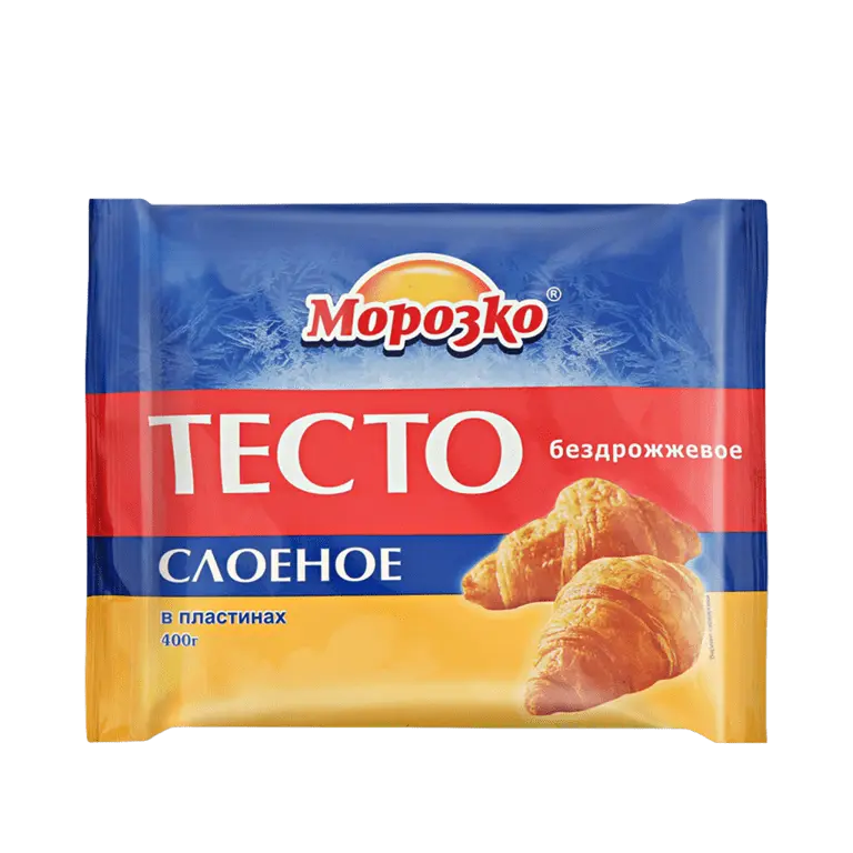 Тесто "Морозко" слоеное бездрож. пласт. 400г