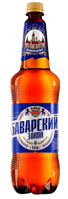 Пиво светлое пастеризованное "Баварский закон" 4.3% 1.15л