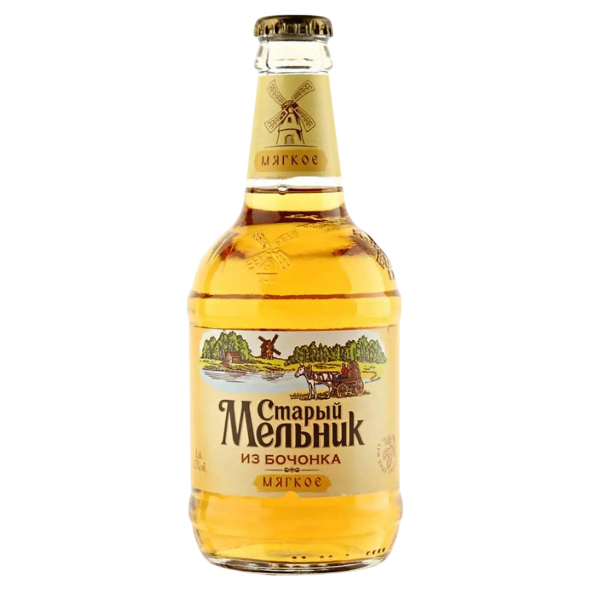 Пиво "Старый Мельник из Бочонка Мягкое" светлое пастериз. 4,3%  0,45л